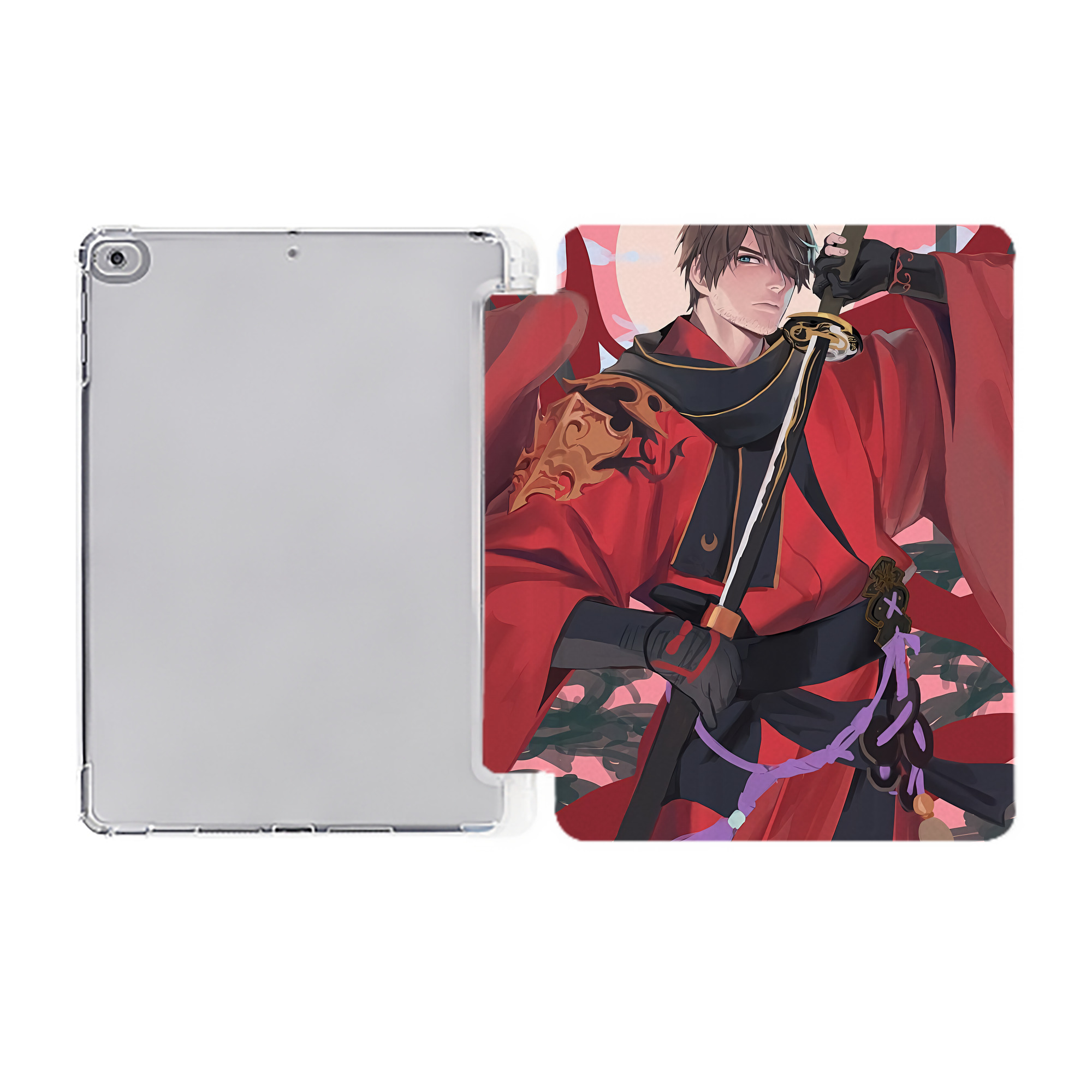 （画像用） 刀剣乱舞 Touken Ranbu IPad ケース ペン収納付き 三つ折りスタンド PUレザー×シリコン 対応機種9.5/10.5/10.9インチ
